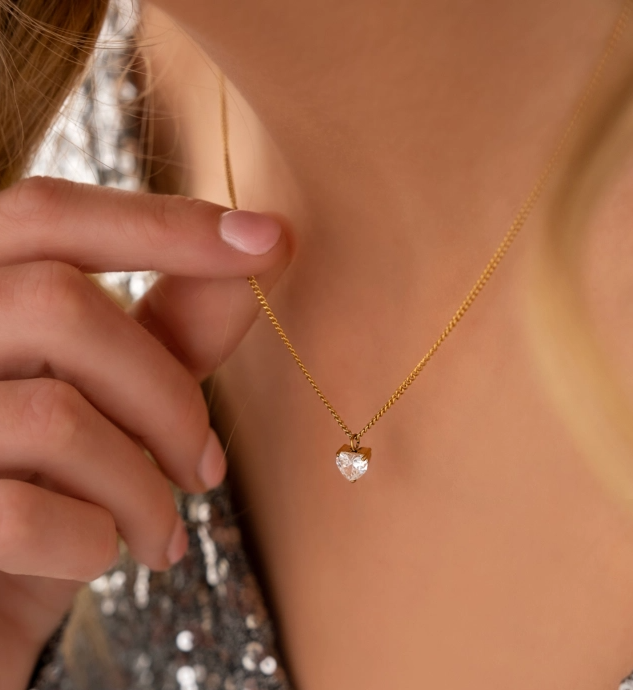 Ketting Finaste diamant of topaas